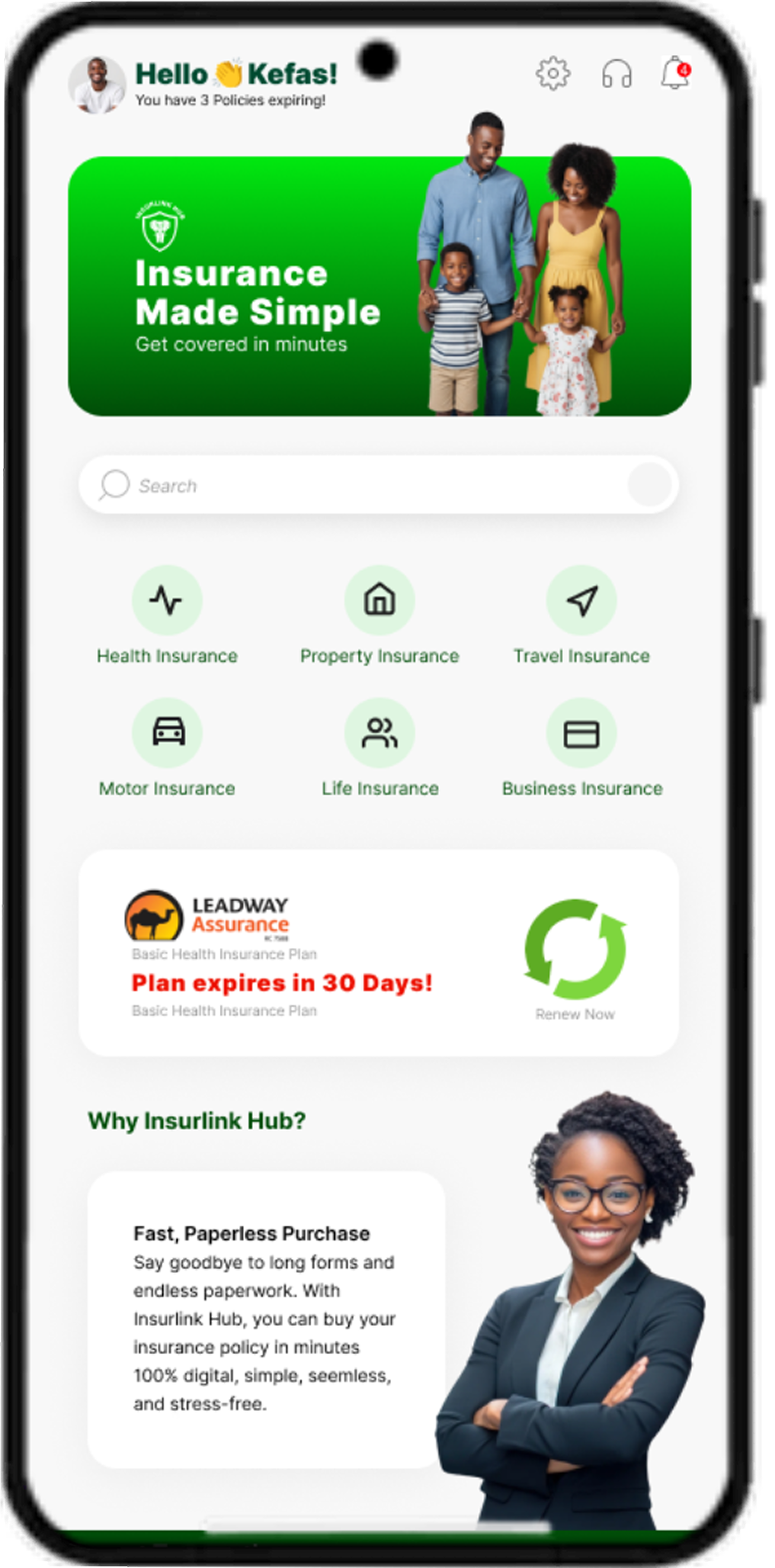 Insurlink Hub mobile app